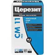 CM 11 PRO. Клей для керамогранита и керамической плитки для пола и стен (до 60х60см), 25кг. Церезит