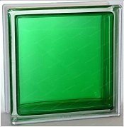 Стеклоблок "Гладкий" изумрудный окраш. внутри 19*19*8см. Glass Block Emerald 1919/8 Clearview