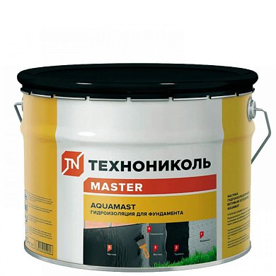 Мастика битумная для фундамента AquaMast, 10 кг. ТехноНИКОЛЬ
