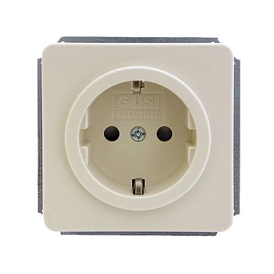 Механизм розетки&nbsp;&nbsp;с БЗК, с ЗП 16А/250V ,цвет бежевый EXTRA