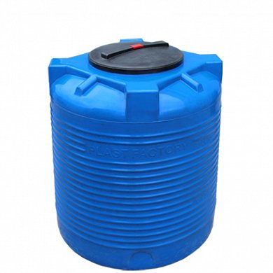 Емкость для воды вертикальная пластиковая, 300 л, синяя