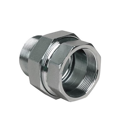 Американка прямая нар.-вн. латунь никель 1/2" LD (40)