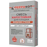 Смесь для кладки внешних стен "Терракот" жаростойкая 25 кг