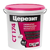 CT 174. Силикатно-силиконовая декоративная штукатурка "Камешковая" 1,5 / 2,0 мм, 25кг. Церезит