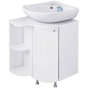 Тумба для ванной Mixline "КОРНЕР" левая, под умыв. Элегия угловой (ПВХ)