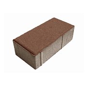 Плитка тротуарная брусчатка цвет Коричневый 200*100*40 (50шт в 1кв.м.)/1020шт