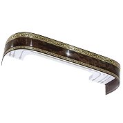 Карниз Ле-Гранд Монарх корень ореха, 4 м (3 ряда) с поворотами