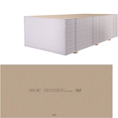 Гипсокартон 2500х1200х12,5мм. KNAUF 