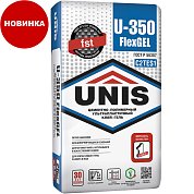U-350 FlexGEL. Клей-гель плиточный, цементно-полимерный ультрапластичный, 25 кг. Unis