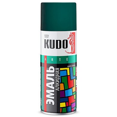 Аэрозоль краска Зеленая Темная&nbsp;&nbsp;"KUDO", 520мл KU-1007