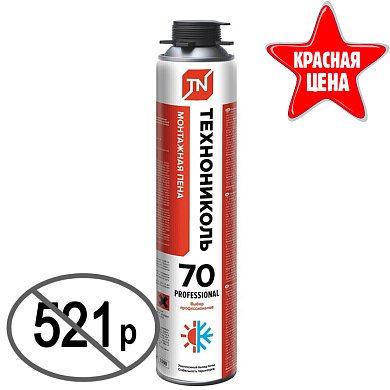 Пена монтажная проф. ТЕХНОНИКОЛЬ 70 PROFESSIONAL всесезонная