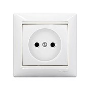 Розетка 2Р&nbsp;&nbsp;16 А 250 В белая&nbsp;&nbsp;VALENA