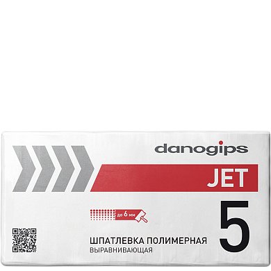 JET 5. Шпатлевка полимерная выравнивающая, 25кг. Danogips