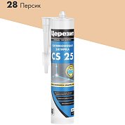CS 25.&nbsp;&nbsp;Силиконовая затирка. "28 ПЕРСИК", 280 мл. Церезит