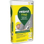 Vetonit TT40. Штукатурка цементная универсальная, 25кг