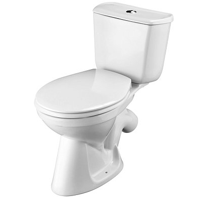 Унитаз компакт "БРИЗ" (2-реж. косой вып, ДЮРО), 1WH302138. Santek