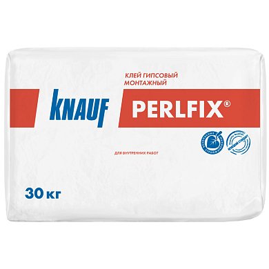 ПЕРЛФИКС. Клей гипсовый для монтажа ПГП и ГКЛ, 30кг. Knauf